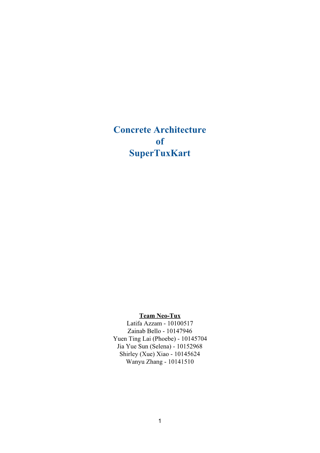 Concrete Architecture of Supertuxkart