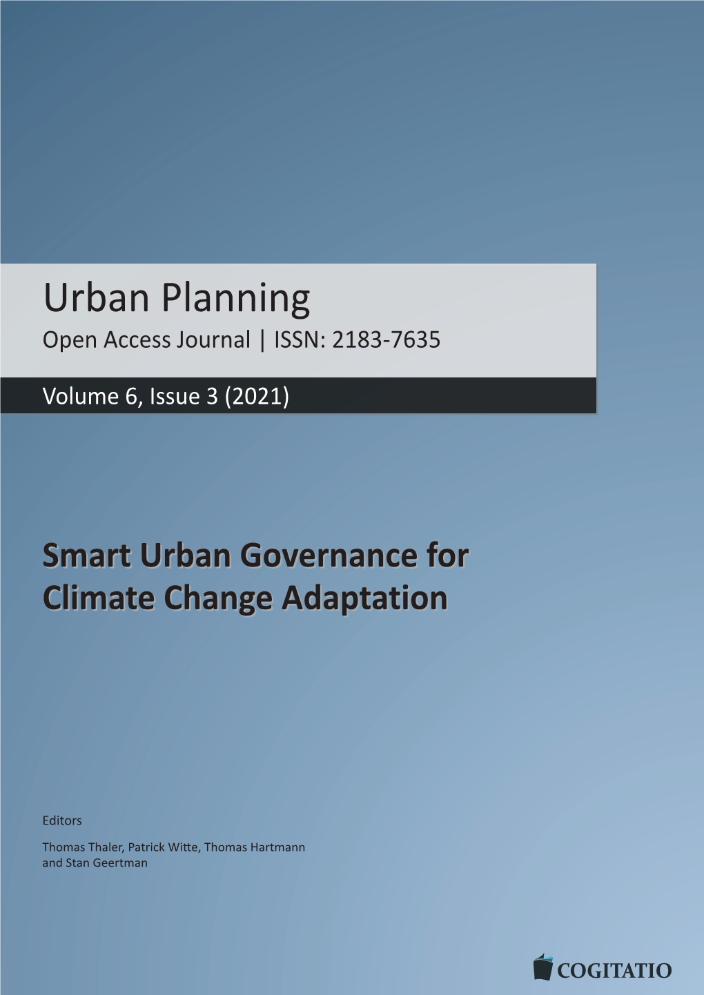 Urban Ecosystem Vulnerability Assessment of Support Climate‐Resilient City Development Zipan Cai, Jessica Page and Vladimir Cvetkovic 227–239