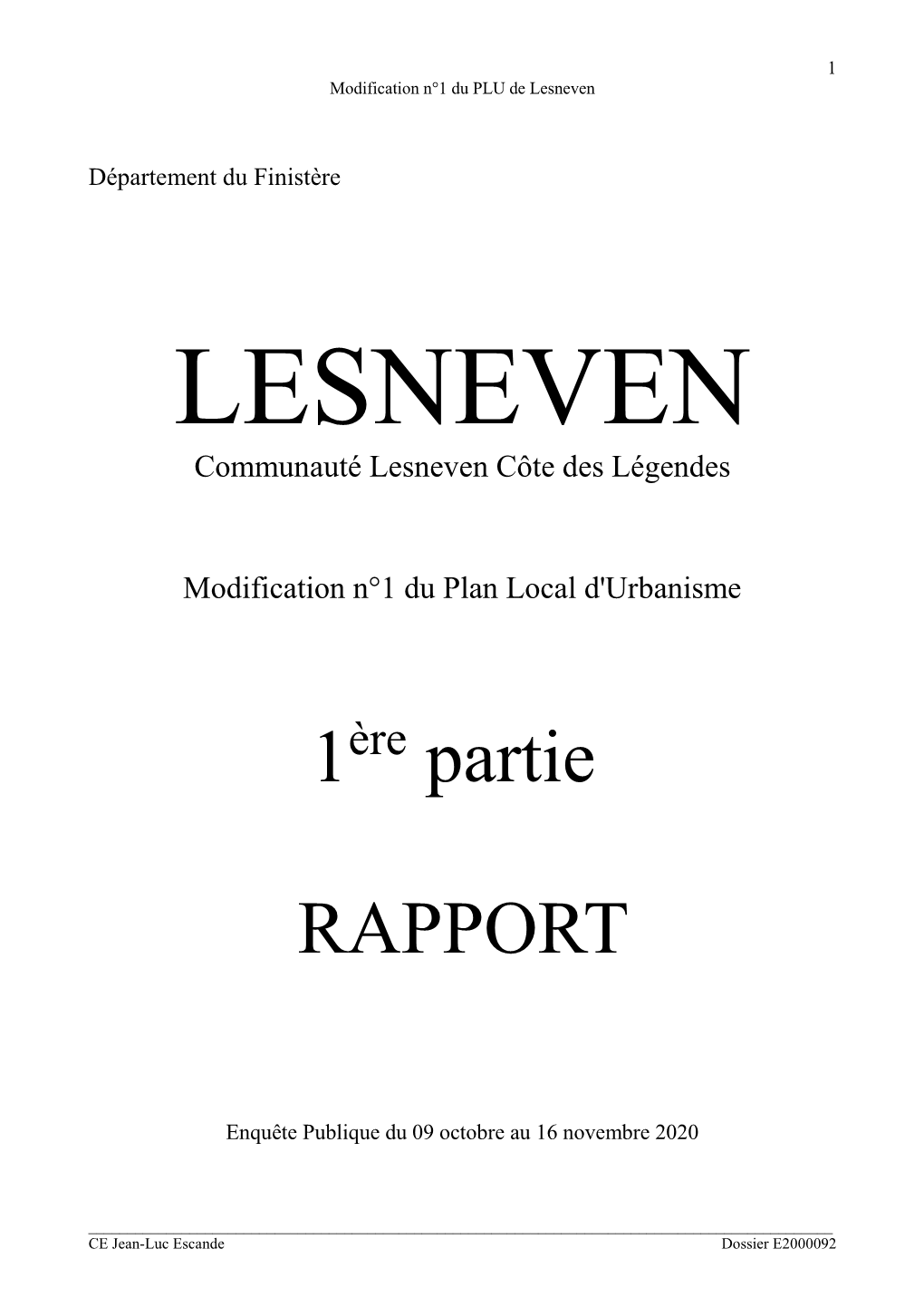 1 Partie RAPPORT