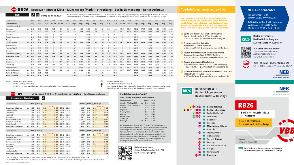 Fahrplan RB26