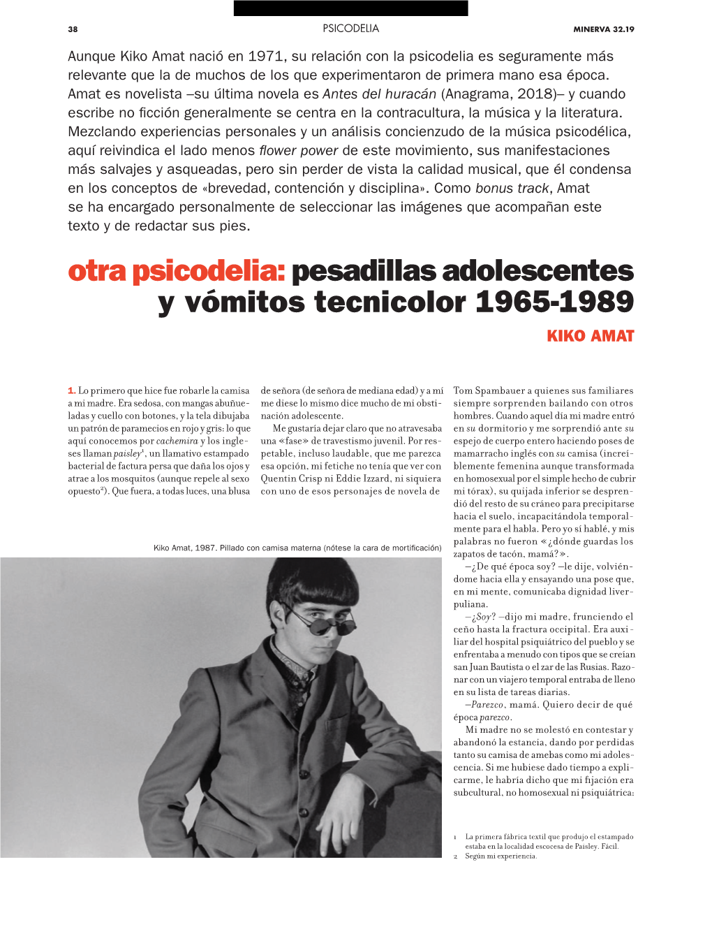 Otra Psicodelia: Pesadillas Adolescentes Y Vómitos Tecnicolor 1965-1989 Kiko Amat