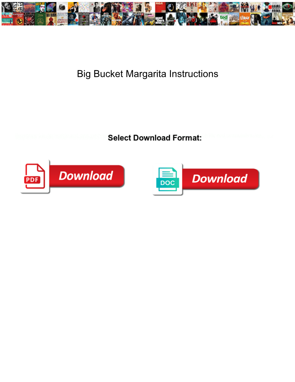 Big Bucket Margarita Instructions