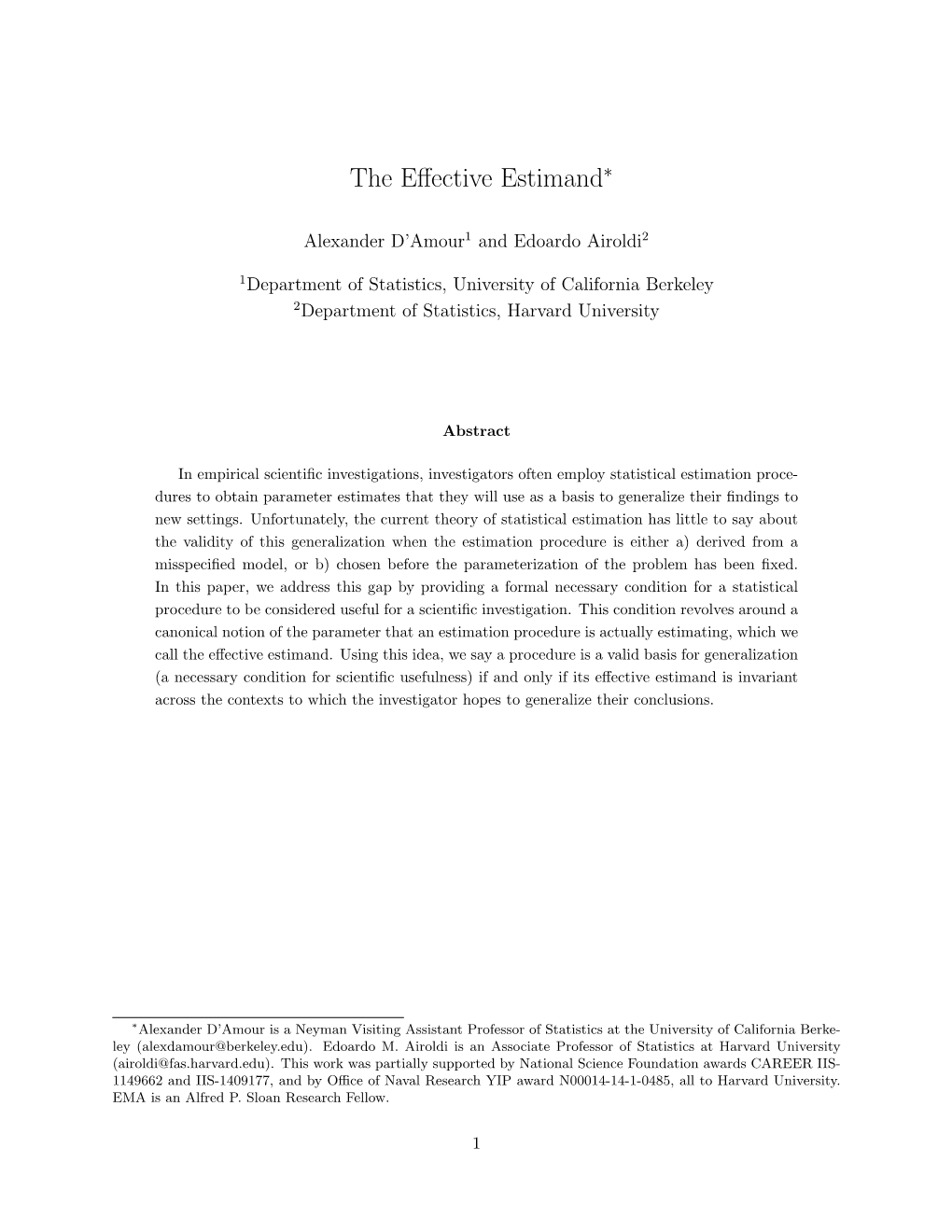 The Effective Estimand