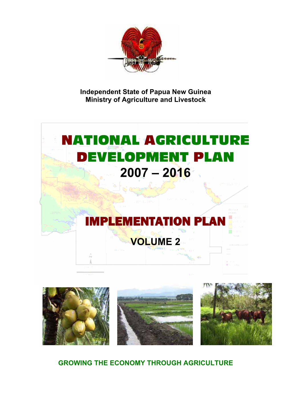 National Agriculture Development Plan 2007 – 2016