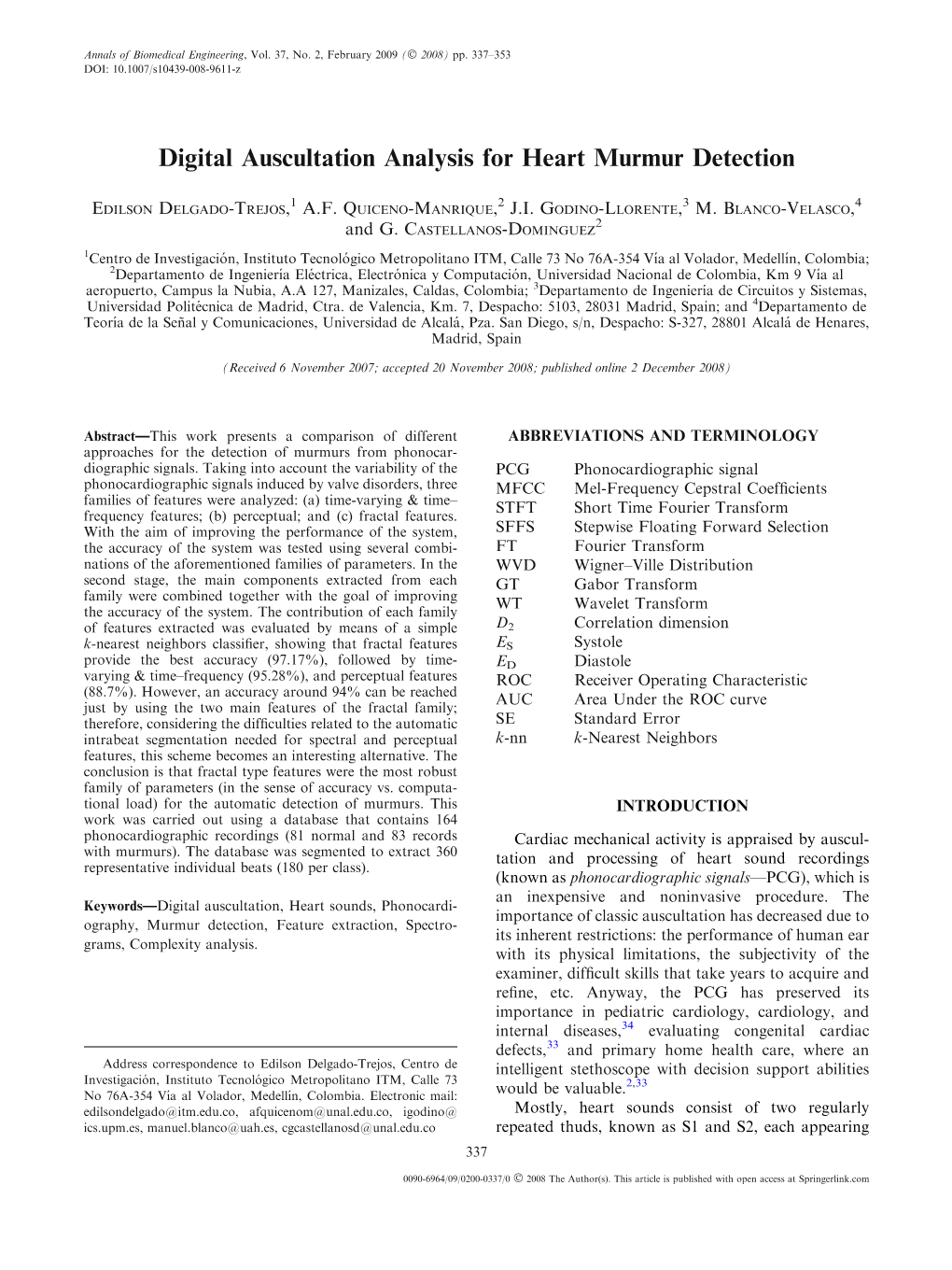 Digital Auscultation Analysis for Heart Murmur Detection