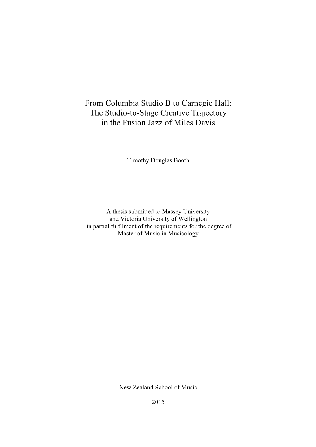 Master of Music Thesis