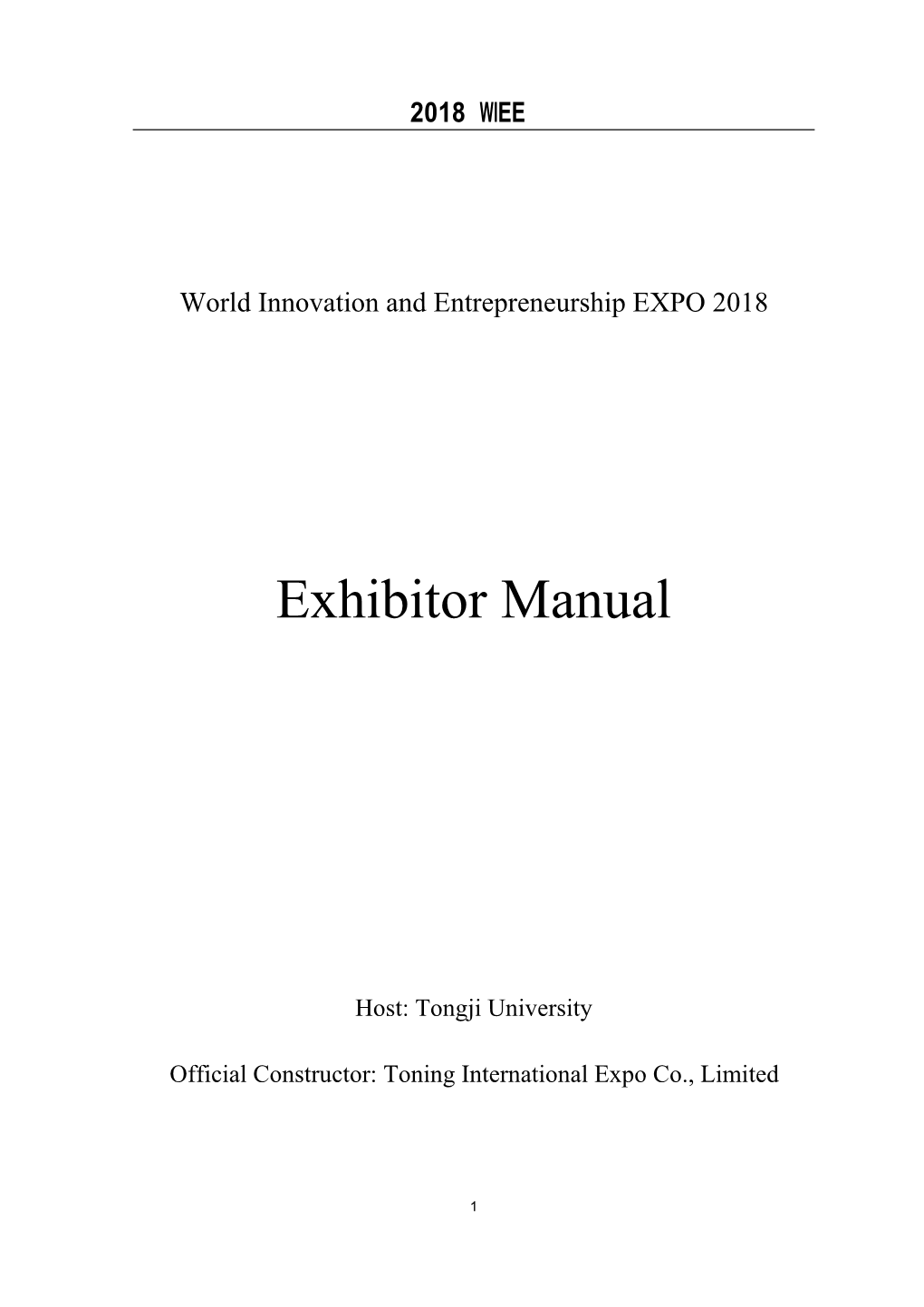 Exhibitor Manual