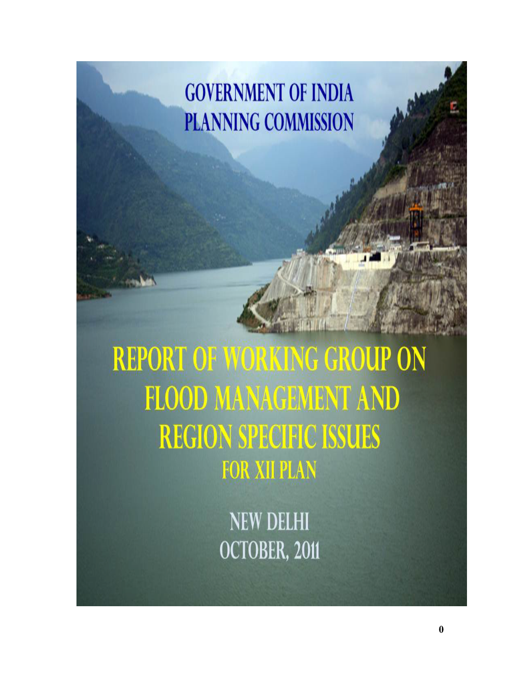 Report of the Planning Commission Working Group on Flood