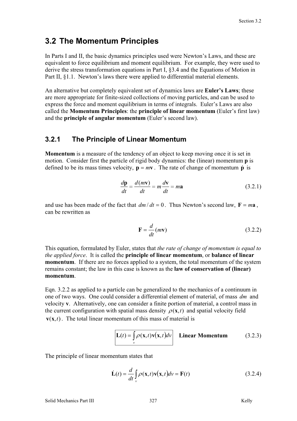 3.2 the Momentum Principles