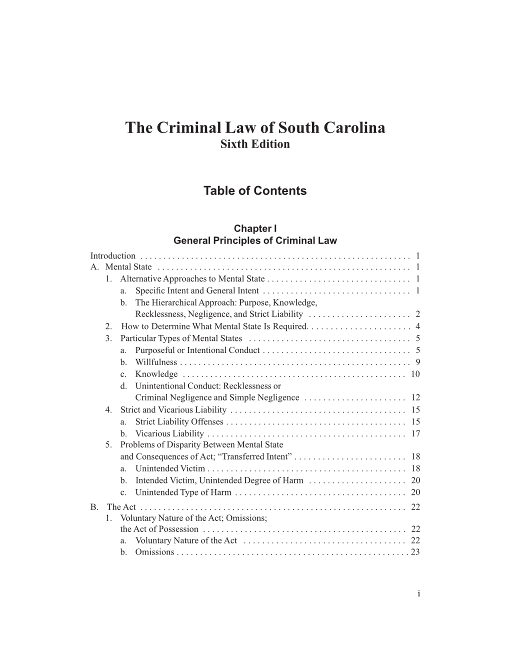 The Criminal Law of South Carolina Sixth Edition