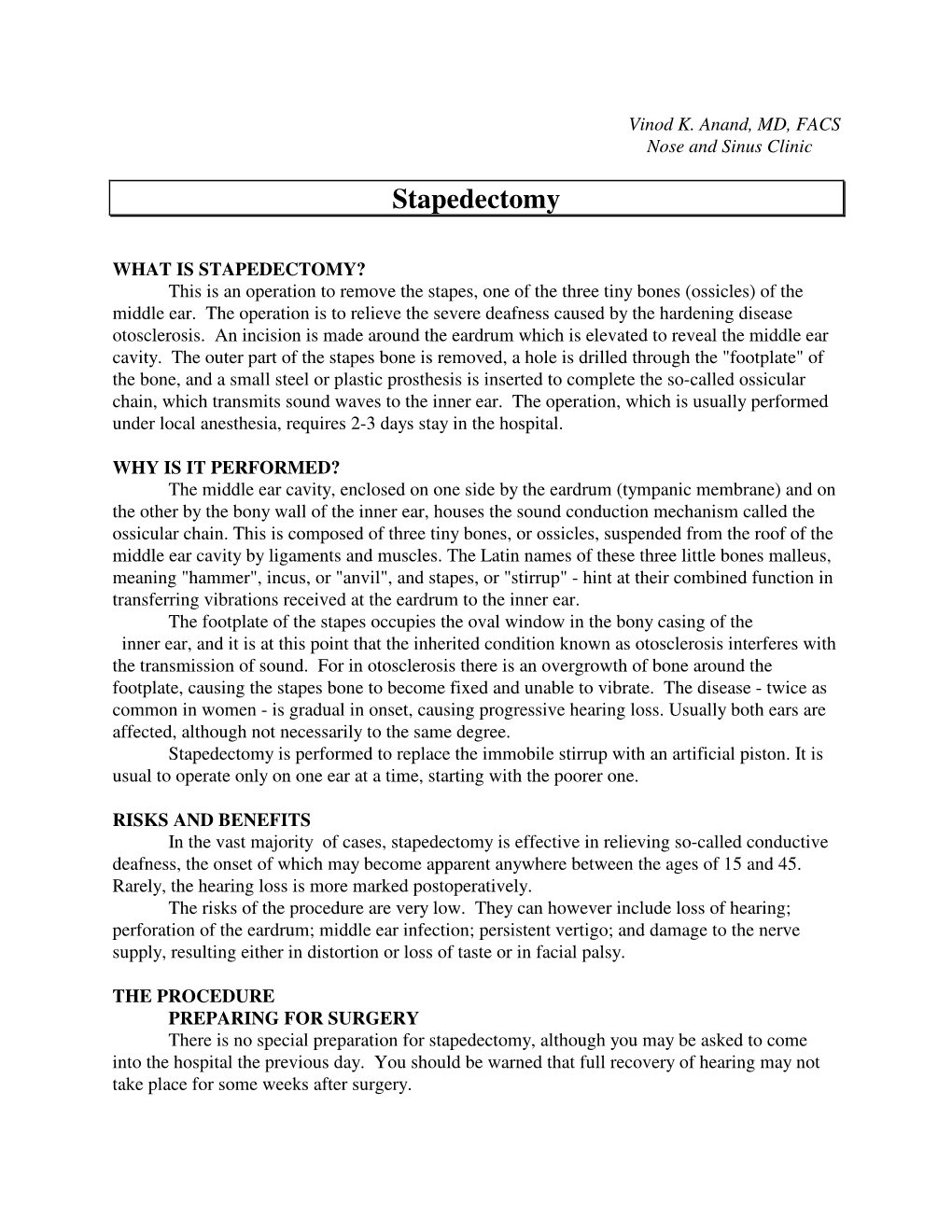 Stapedectomy (Pdf)