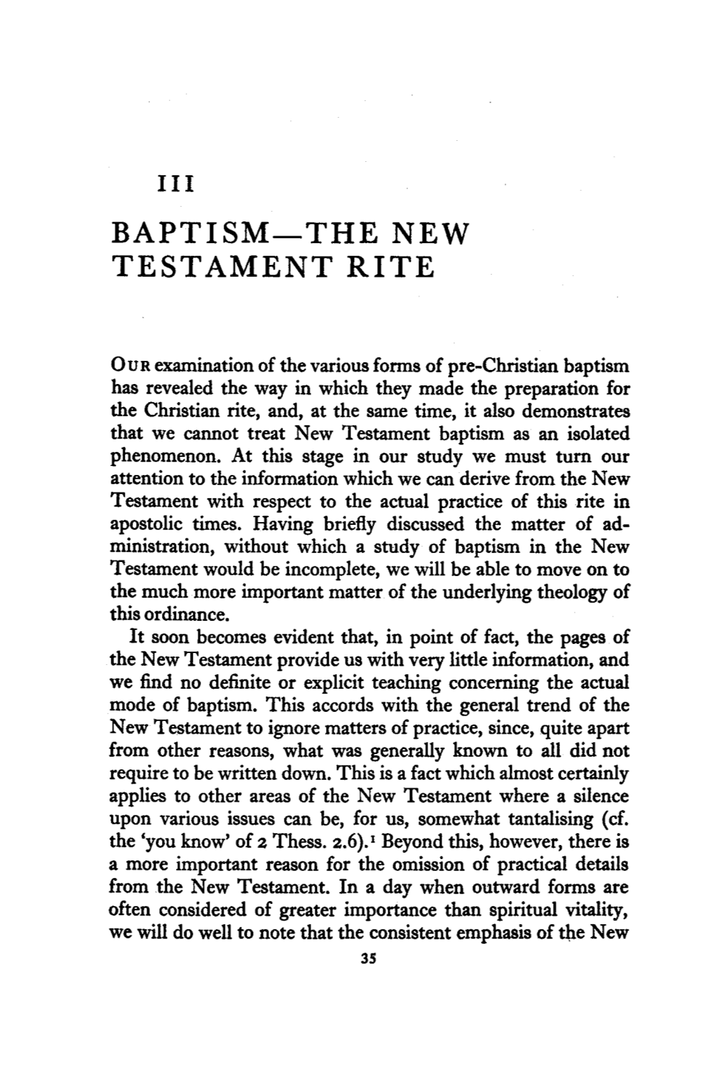 Baptism-The New Testament Rite