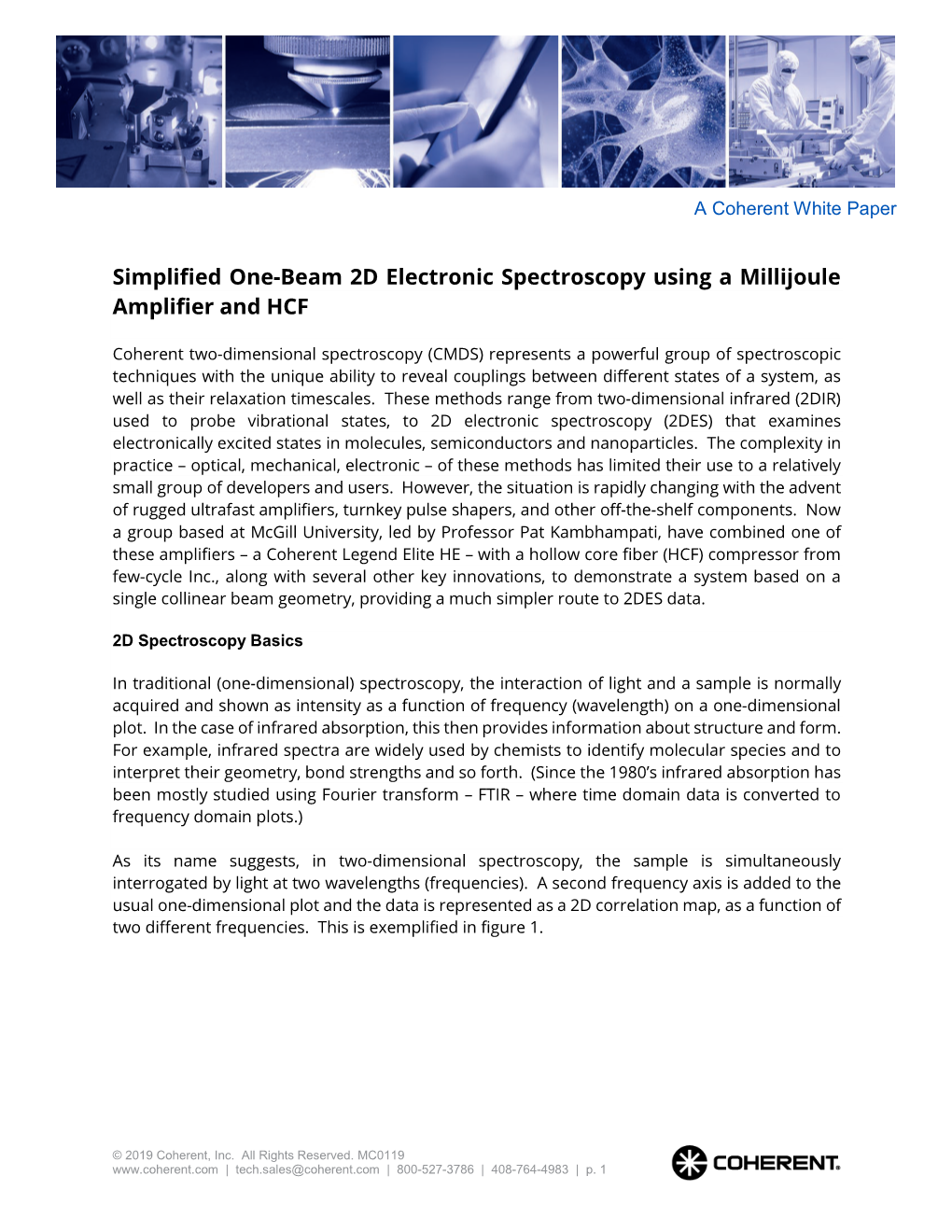 Simplified One-Beam 2D Electronic Spectroscopy Using a Millijoule Amplifier and HCF