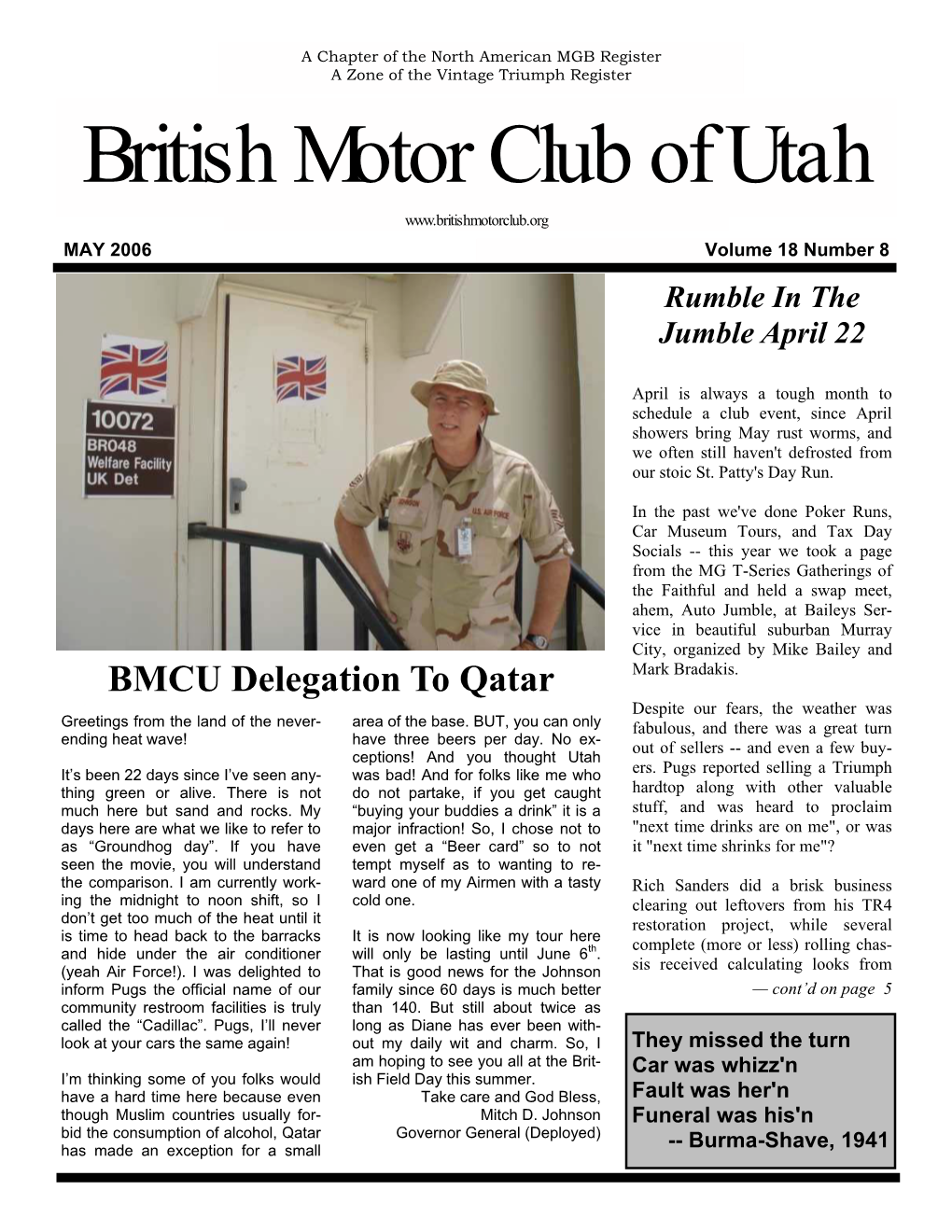May 2006 Newsletter