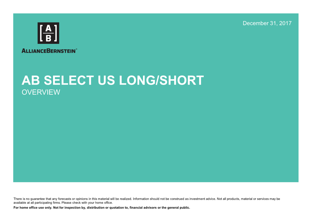 Ab Select Us Long/Short Overview