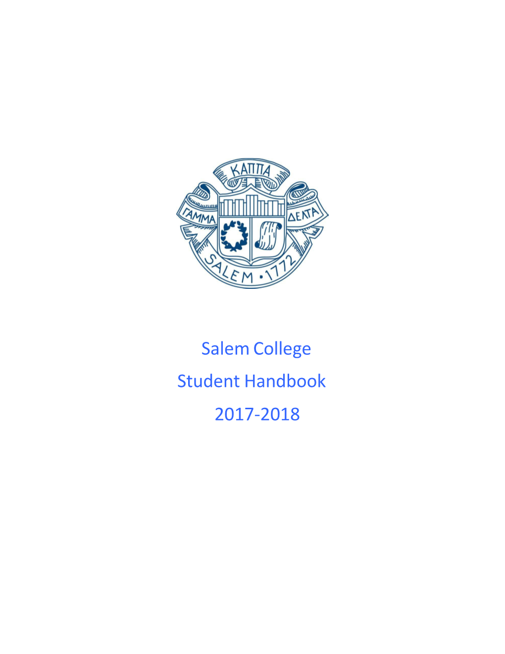 Salem College Student Handbook 2017-2018