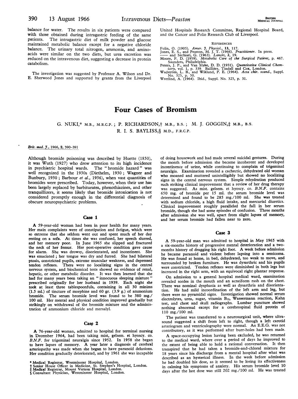 Four Cases of Bromism