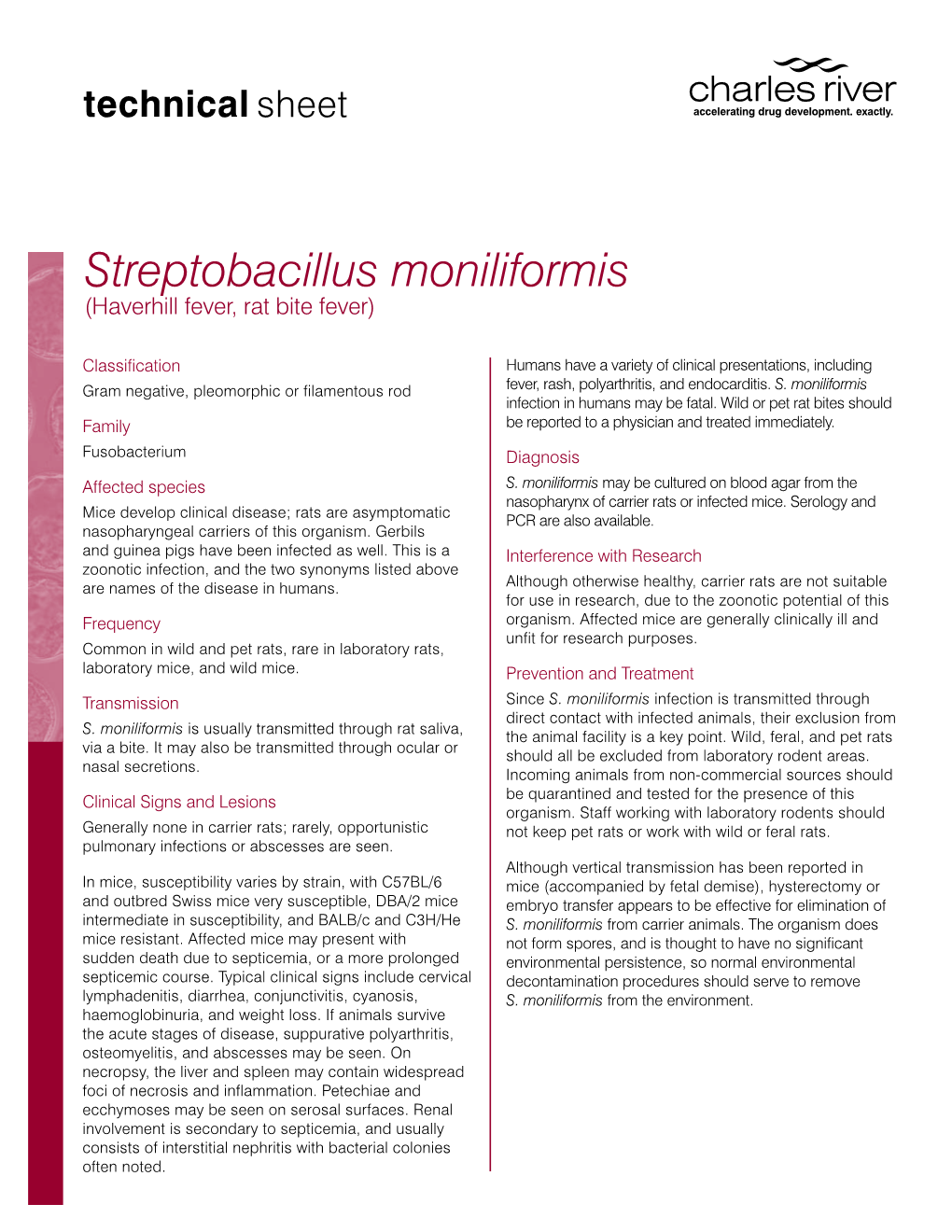 Streptobacillus Moniliformis (Haverhill Fever, Rat Bite Fever)
