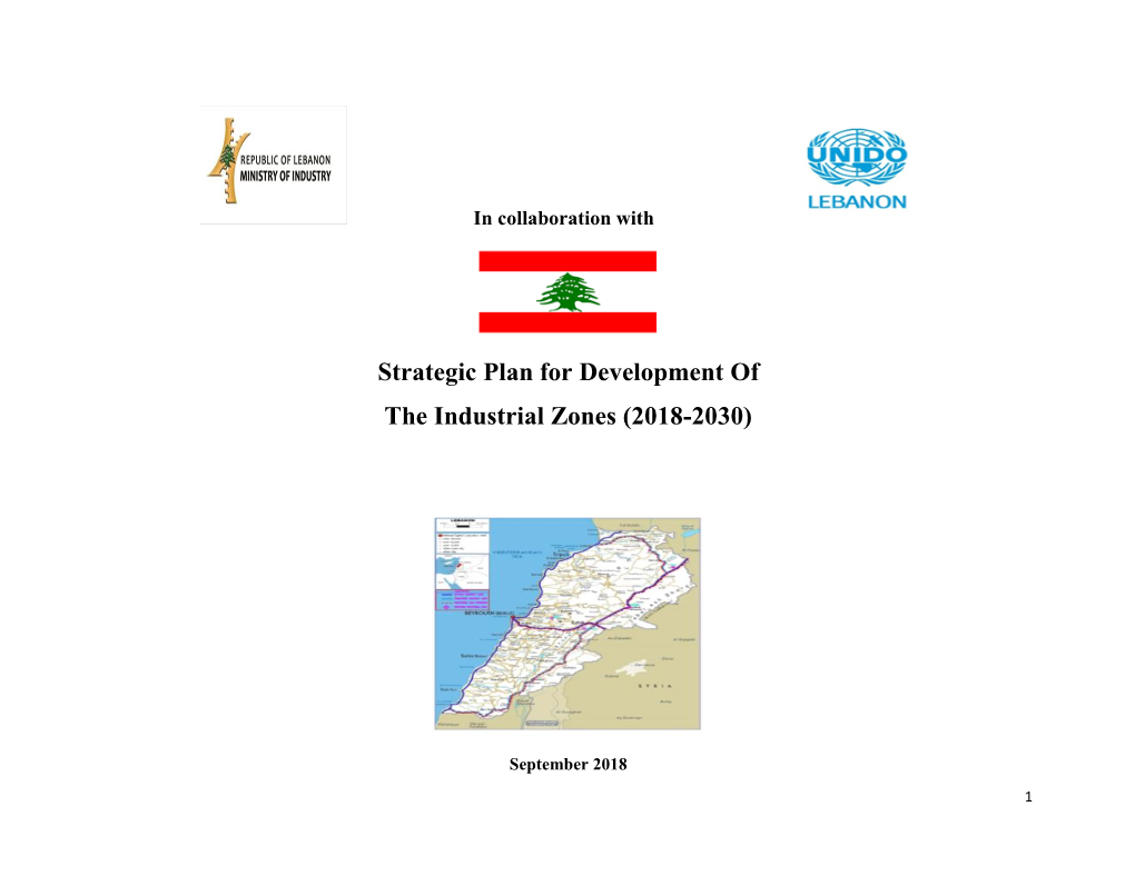 Strategic Plan for Development of the Industrial Zones (2018-2030)