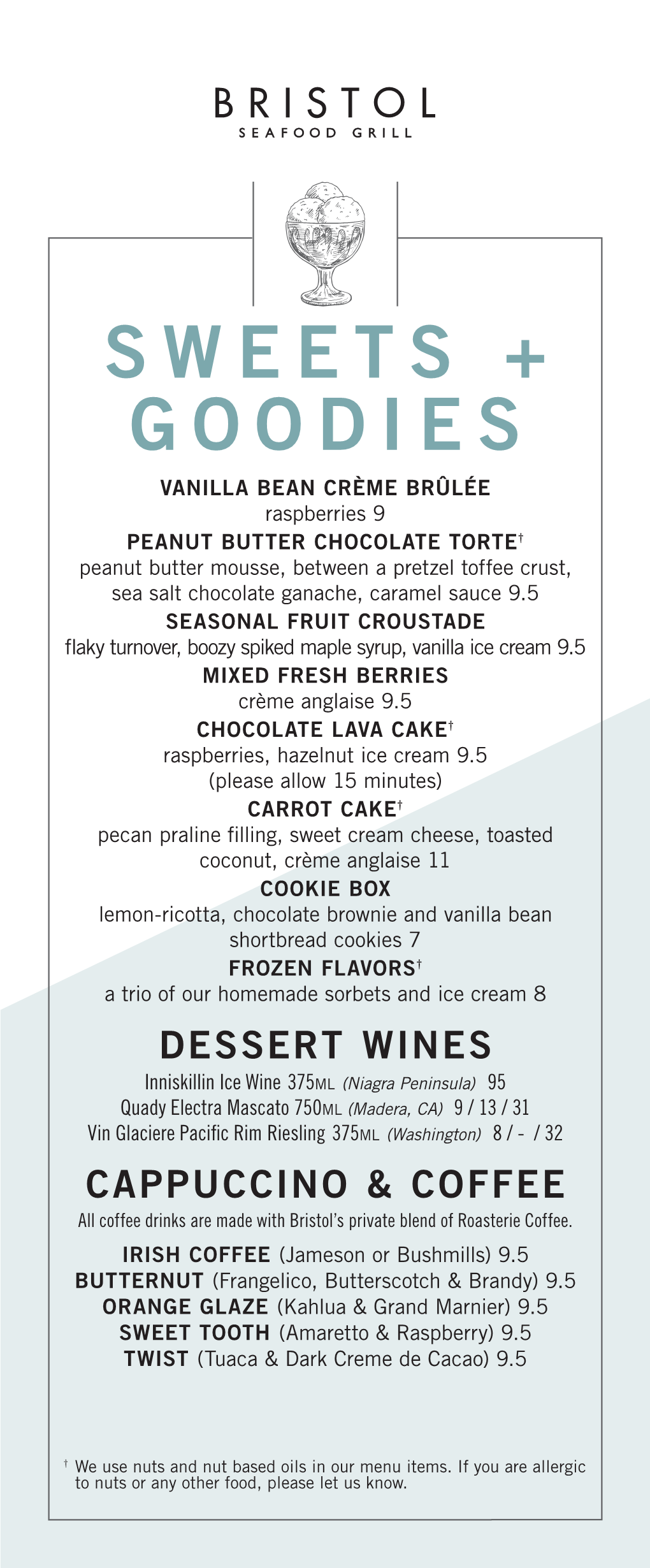 Bristol Leawood Dessert Menu