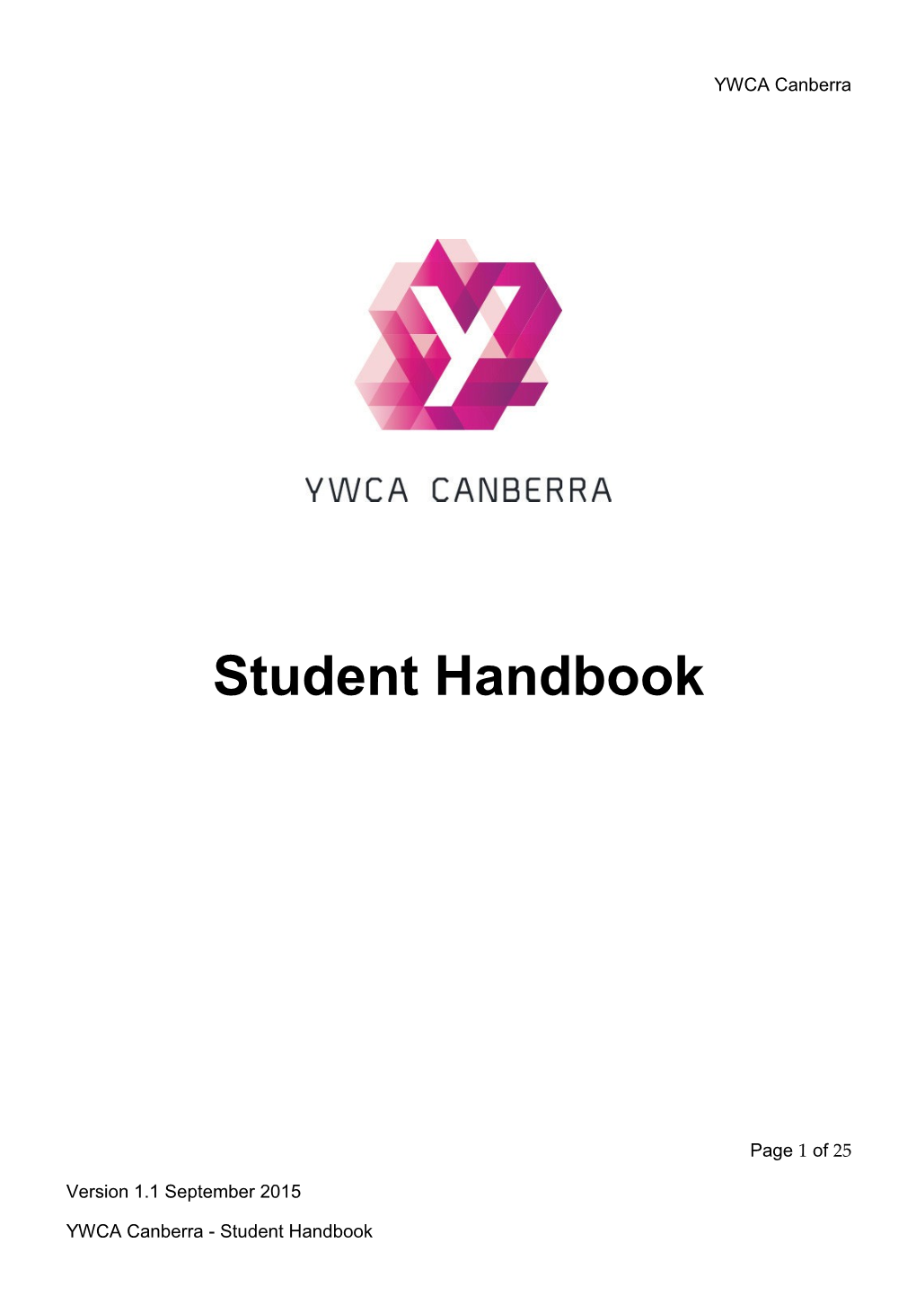 YWCA Canberra - Student Handbook