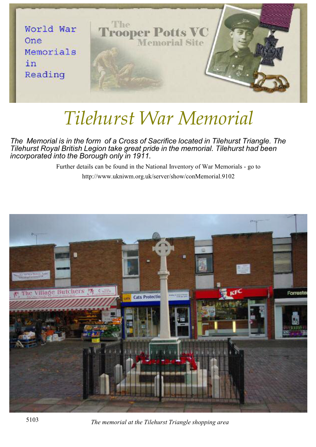 Tilehurst War Memorial