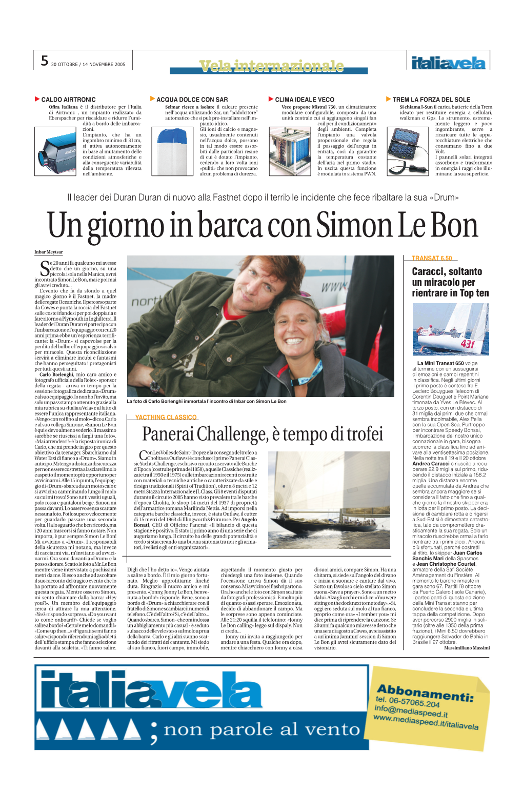 Un Giorno in Barca Con Simon Le