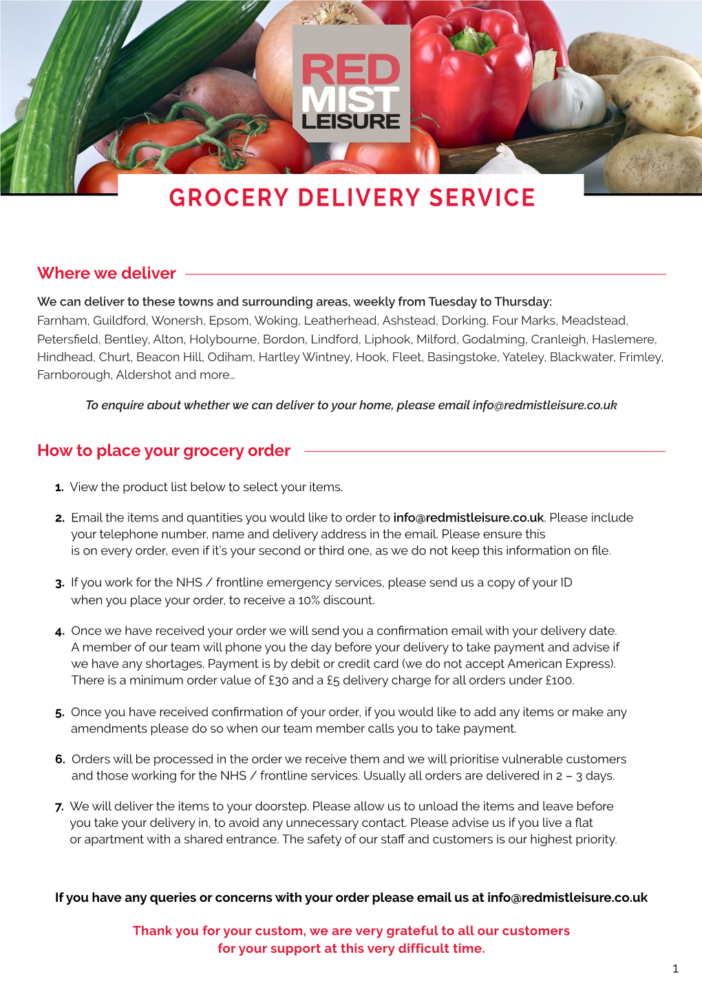 Grocery Delivery Service