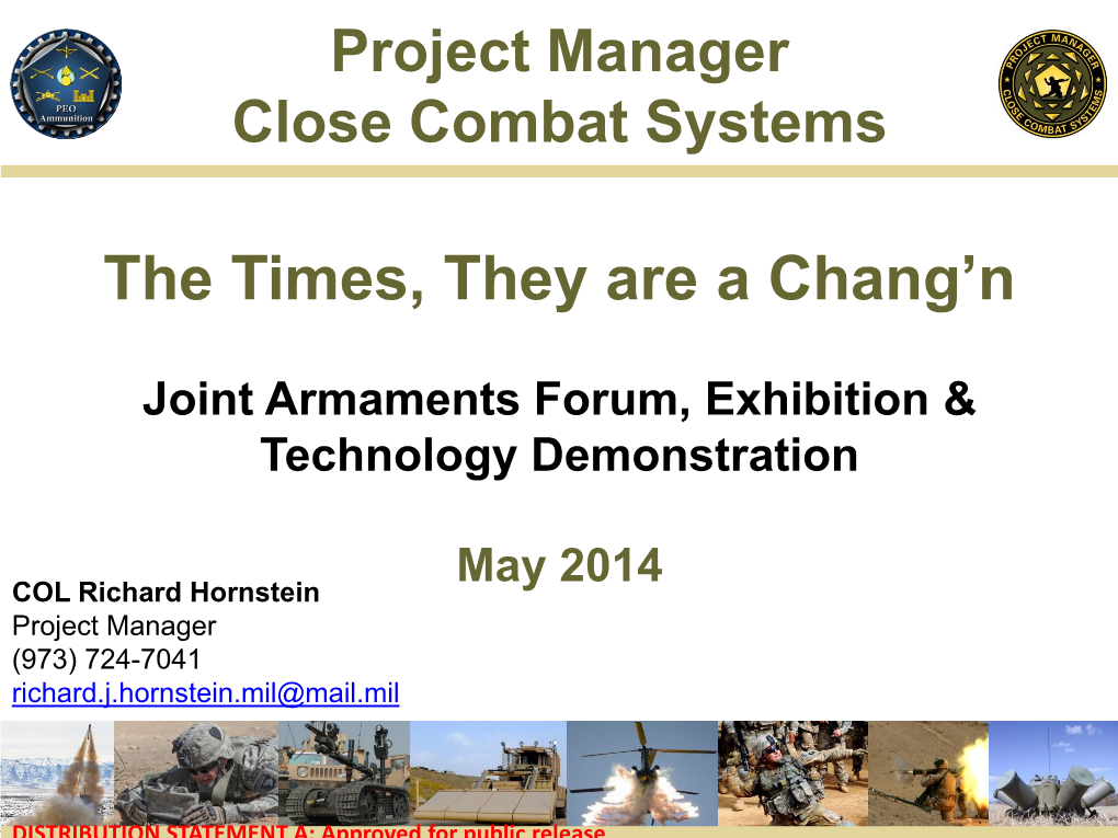 Office of the Project Manager for Close Combat Systems