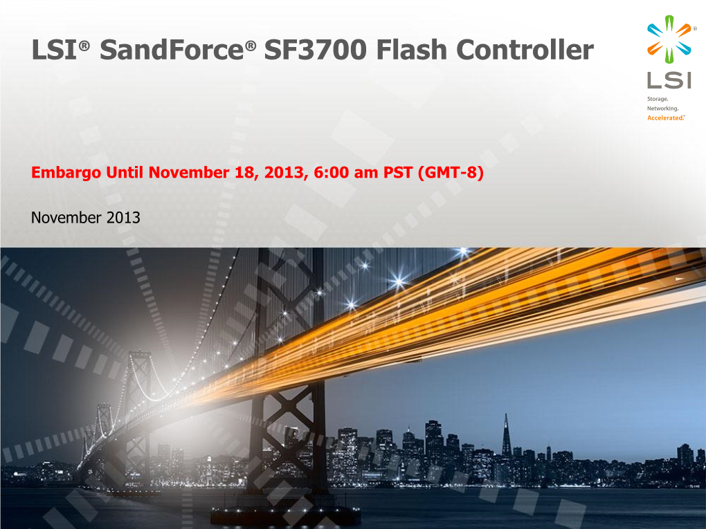 LSI's Sandforce SF3700 Flash Controller