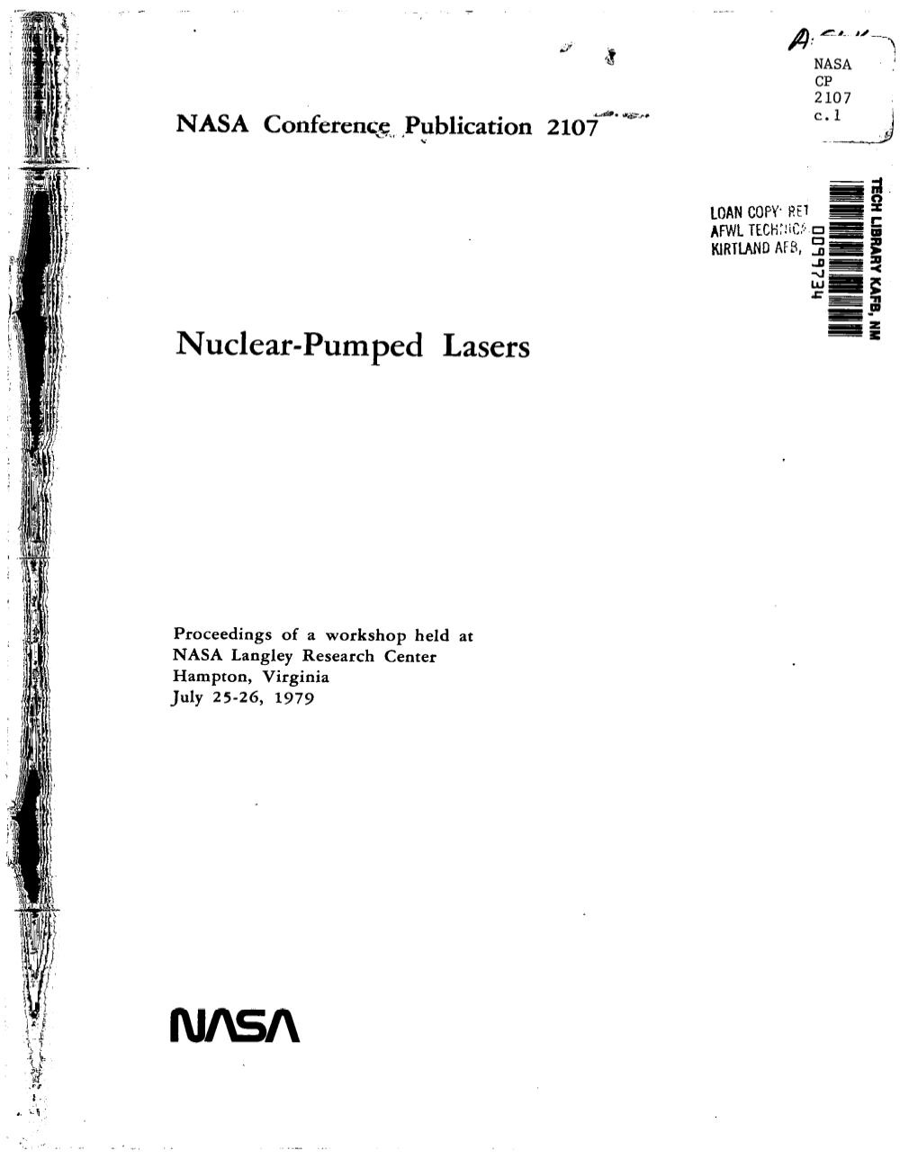 Nuclear-Pumped Lasers