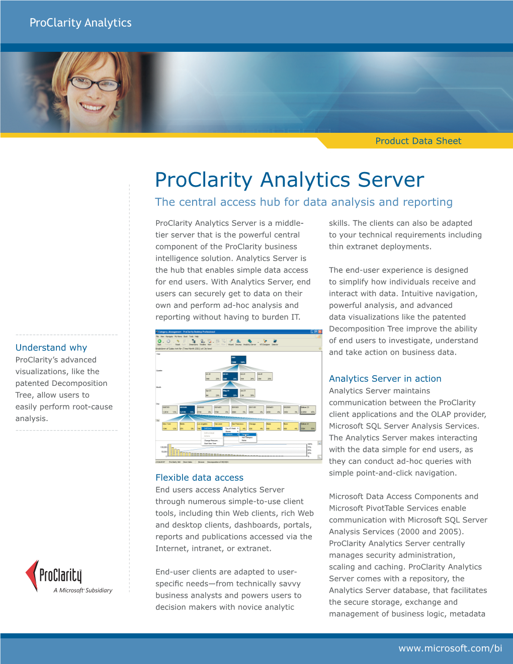 Proclarity Analytics Server the Central Access Hub for Data Analysis and Reporting