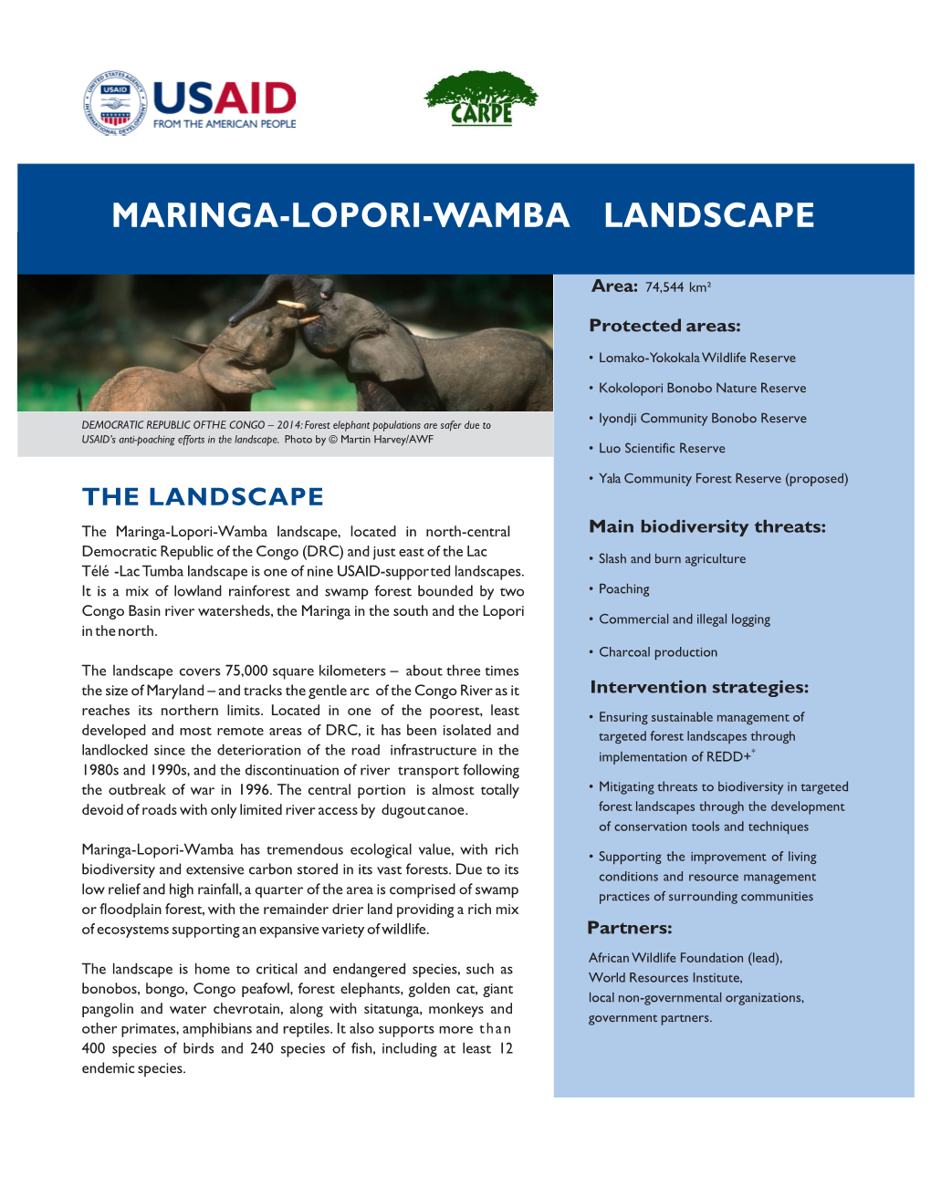 Maringa-Lopori-Wamba Landscape