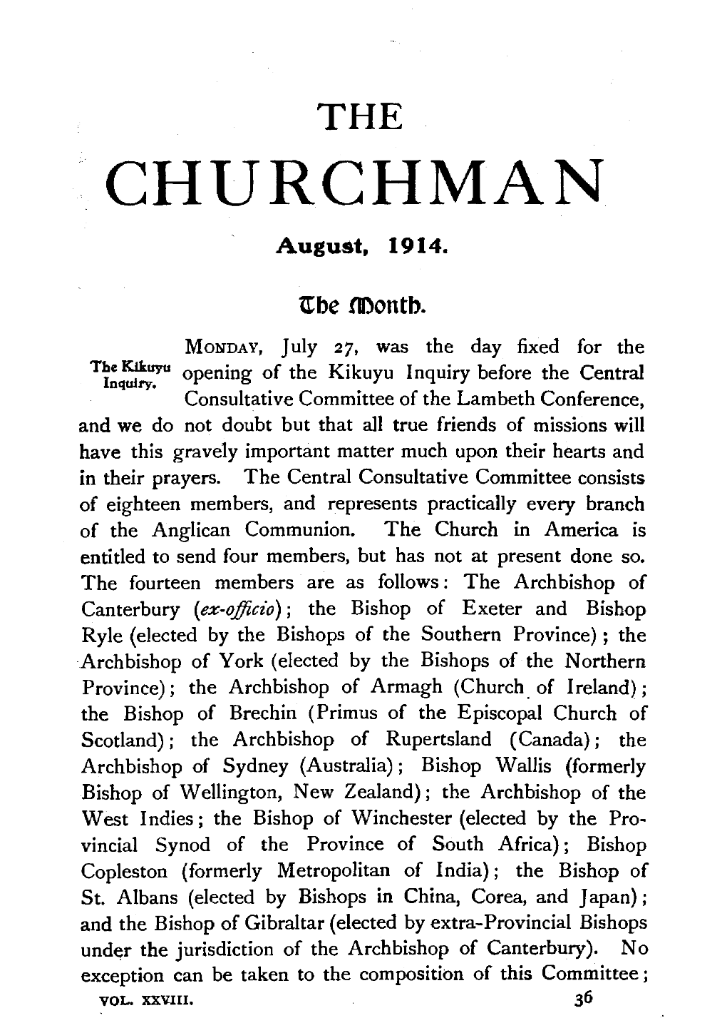 CHURCHMAN Augu$T, 1914