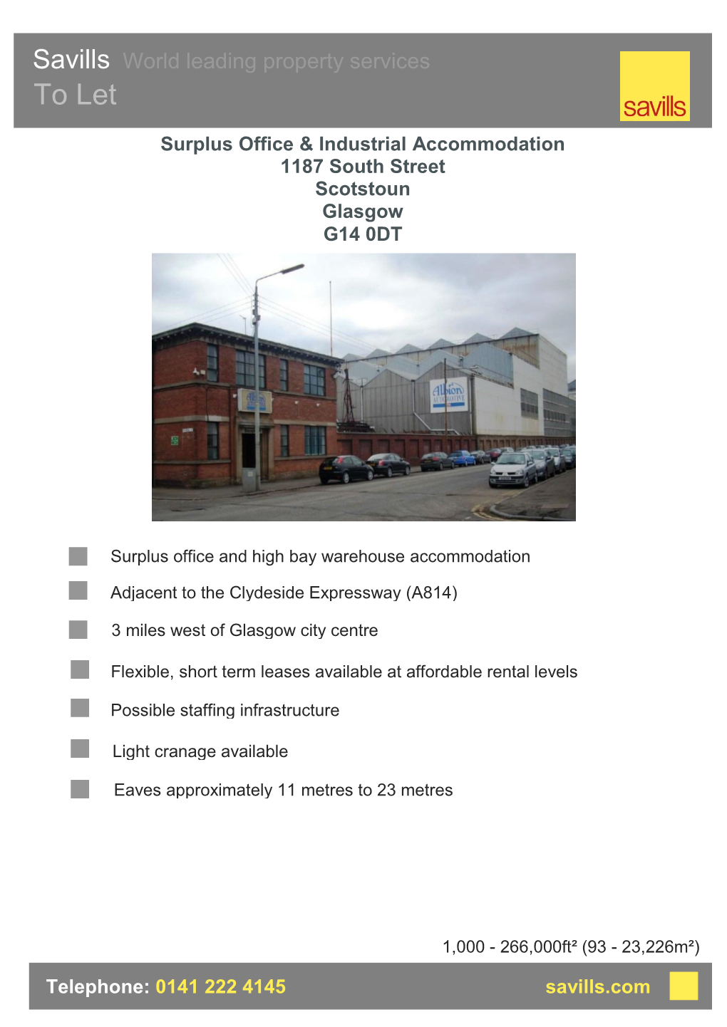 Surplus Office & Industrial Accommodation 1187