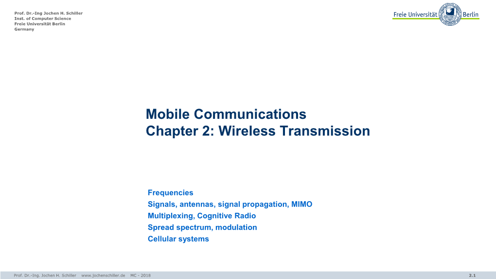 Wireless Transmission