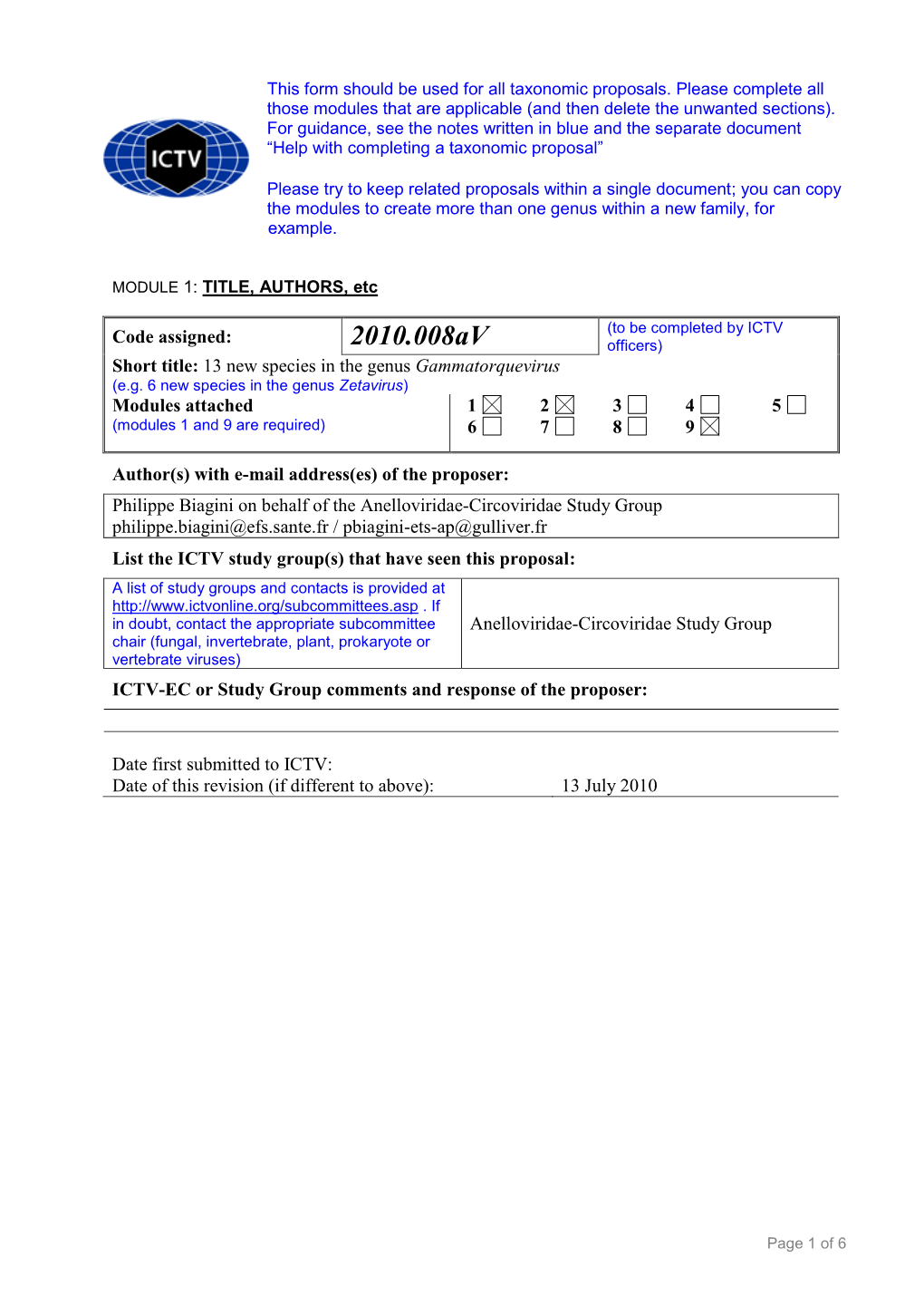 Complete Sections As Applicable