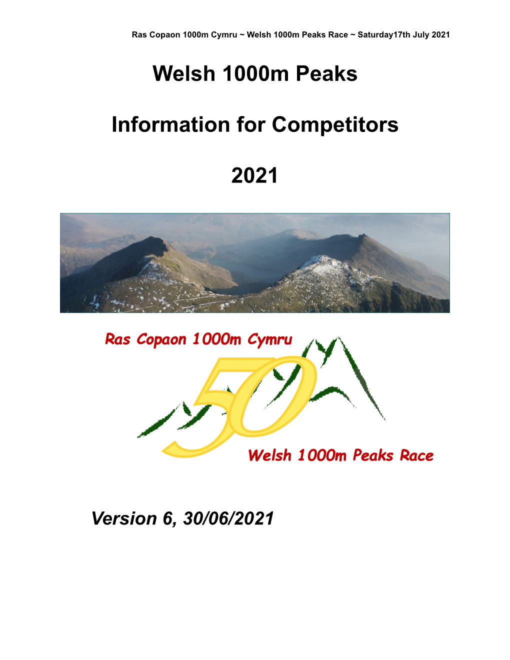 Information for Competitors Document V6 2021