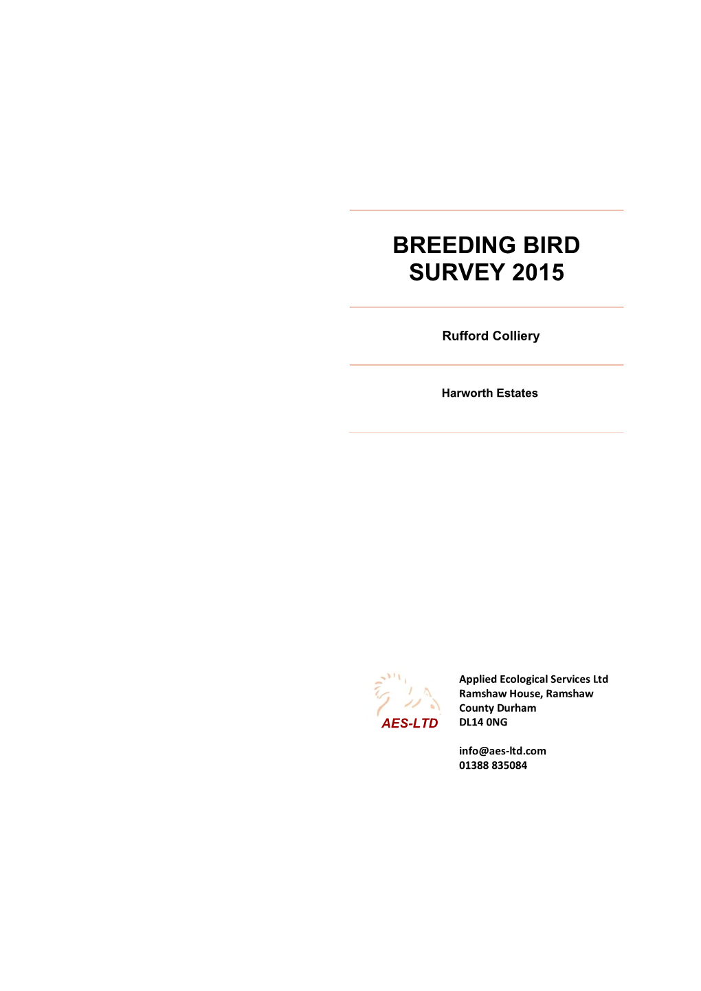 Breeding Bird Survey 2015