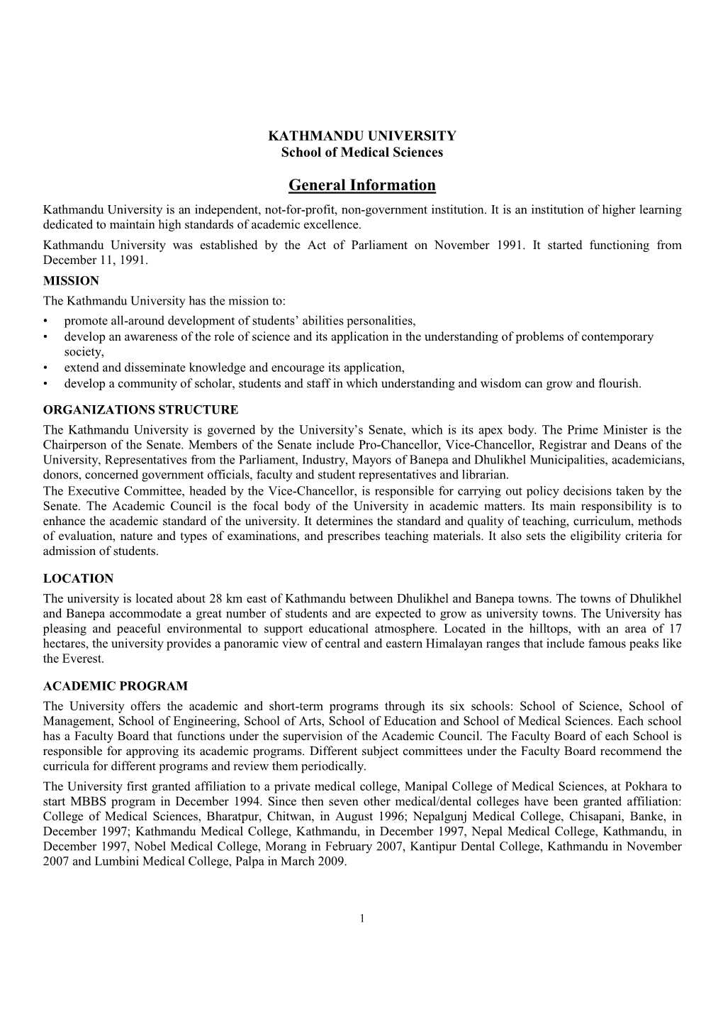 Information Sheet KUMET