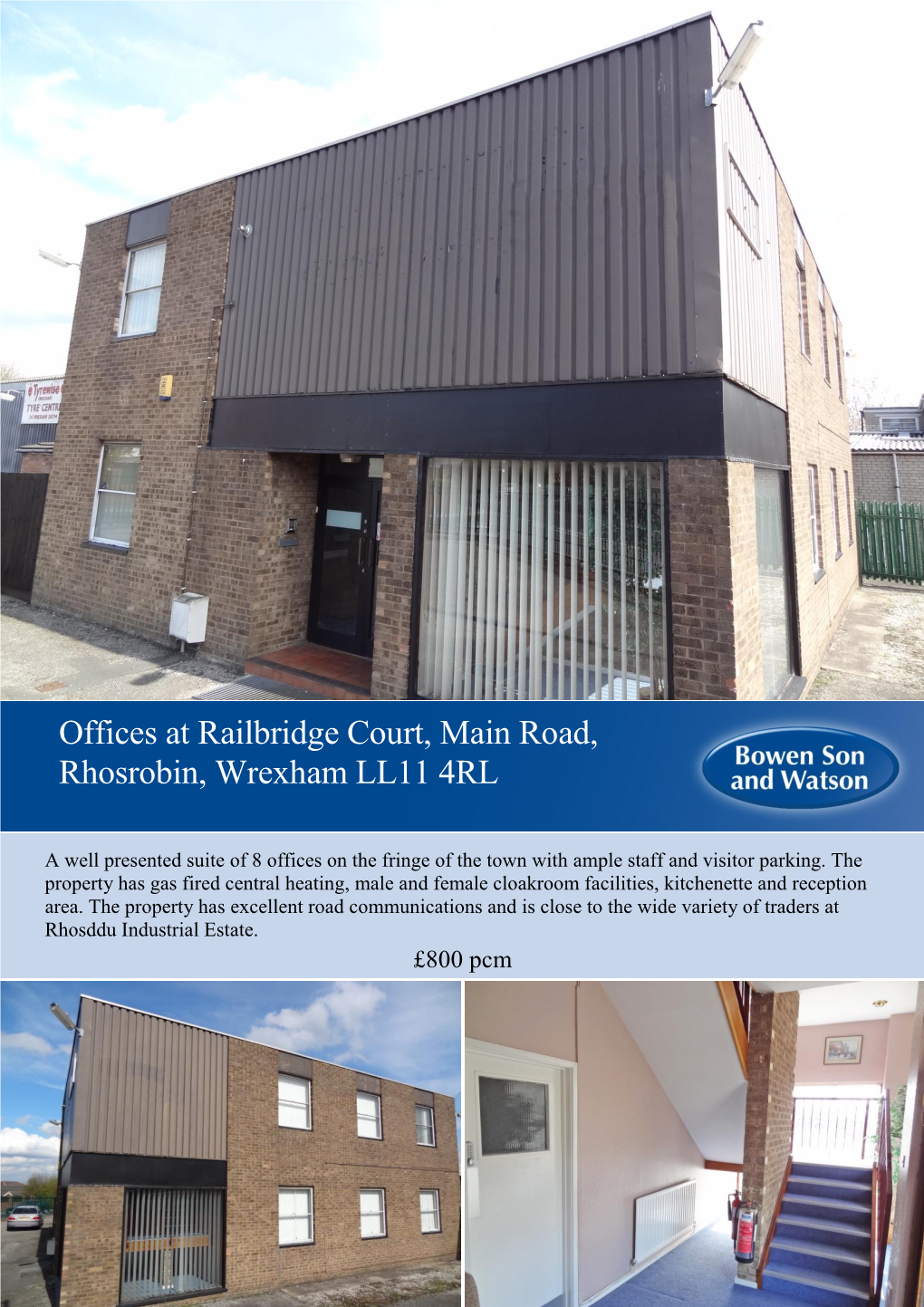 Offices at Railbridge Court, Main Road, Rhosrobin, Wrexham LL11 4RL