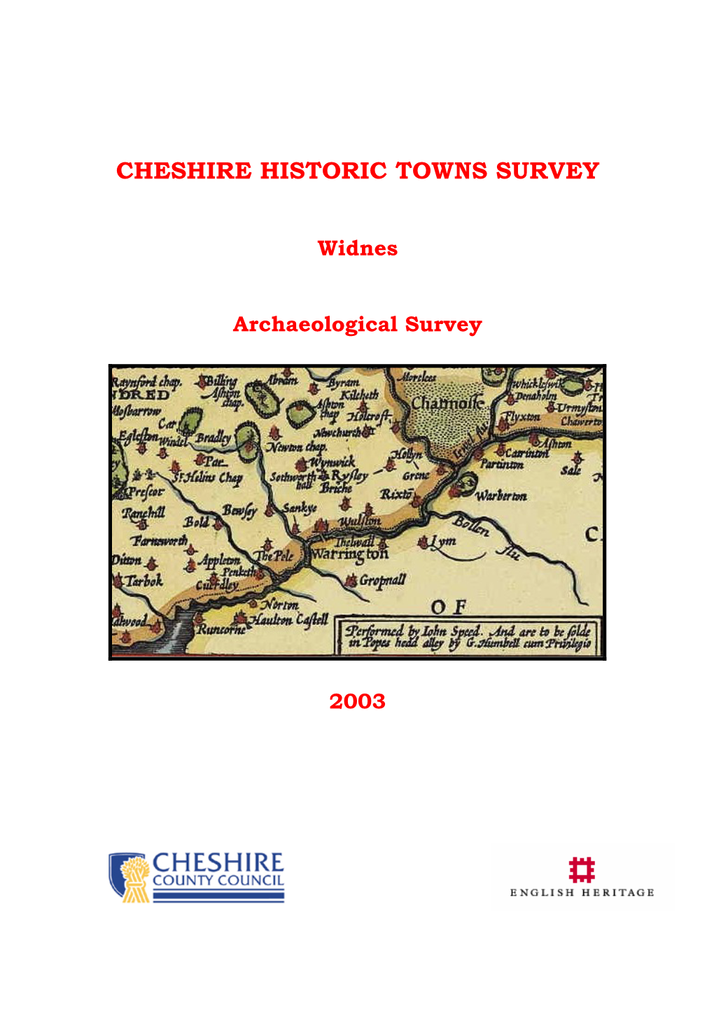 Cheshire Historic Towns Survey