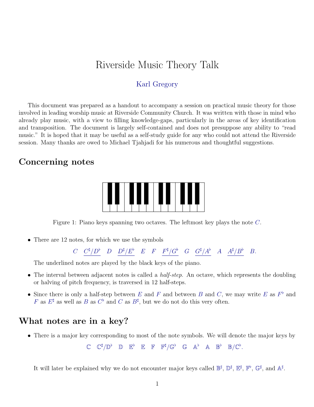 Riverside Music Theory Talk