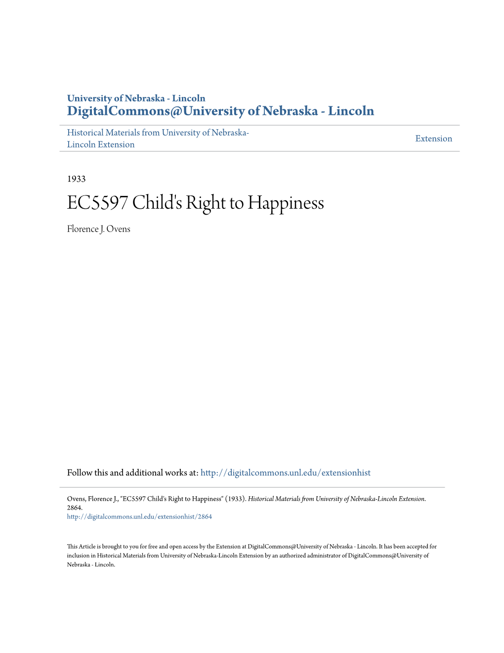 EC5597 Child's Right to Happiness Florence J