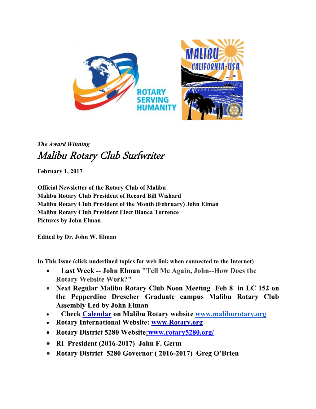 Malibu Rotary Club Surfwriter March 12 2014.Doc.Docx