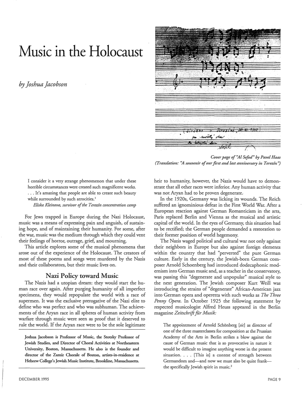 Music in the Holocaust