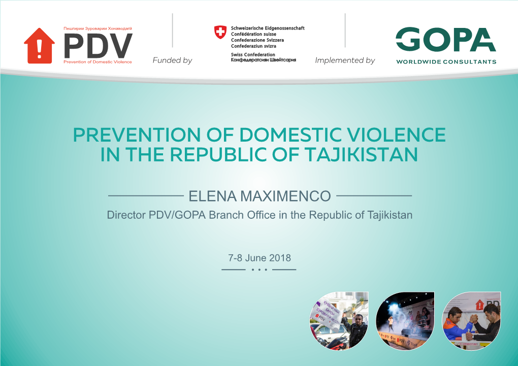 Prevention of Domestic Violence in the Republic of Tajikistan