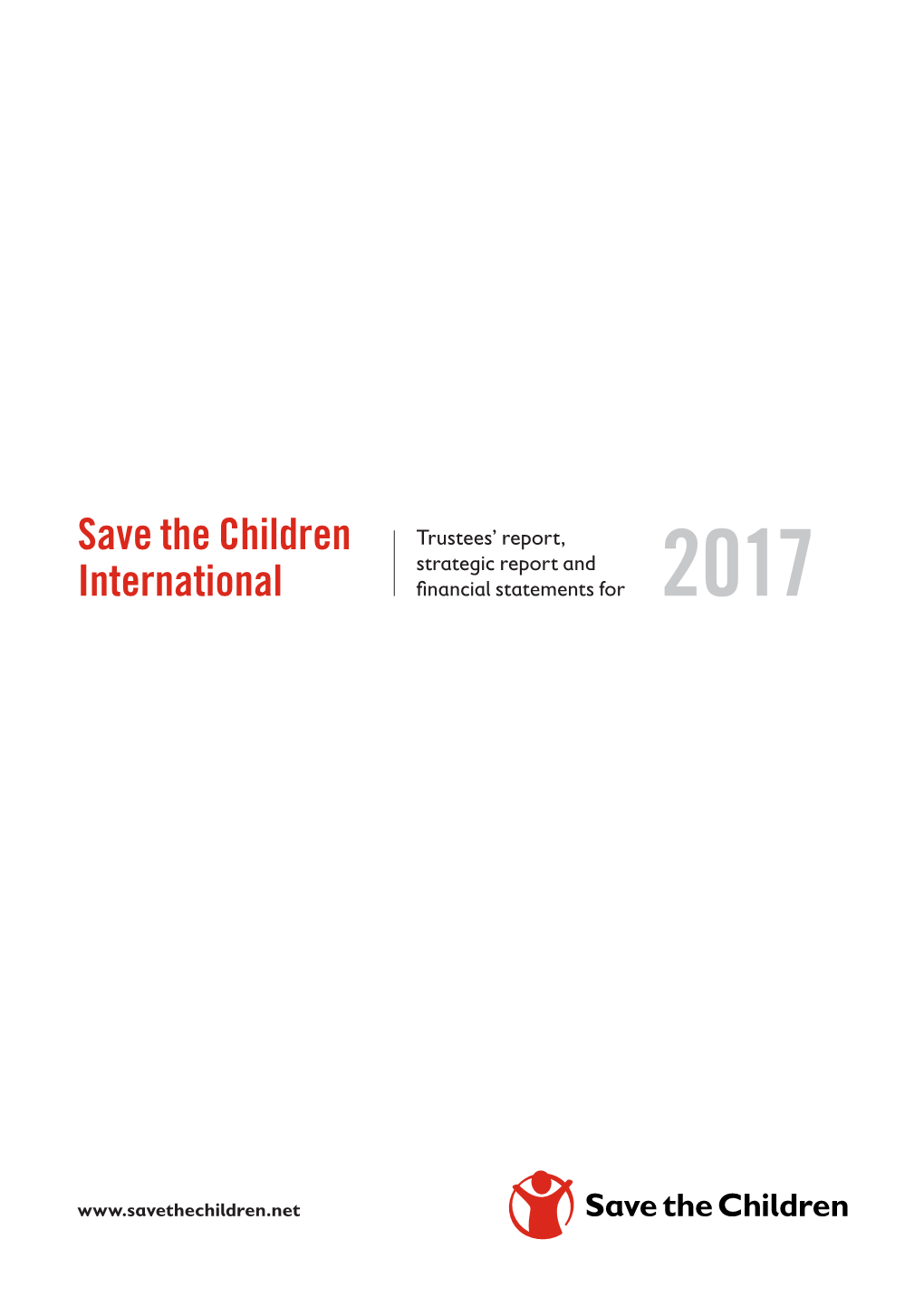 Save the Children International Trustees' Report, Strategic Report And