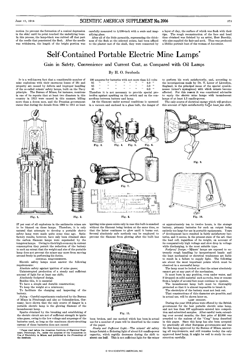 Self-Contained Portable Electric Mine Lamps*