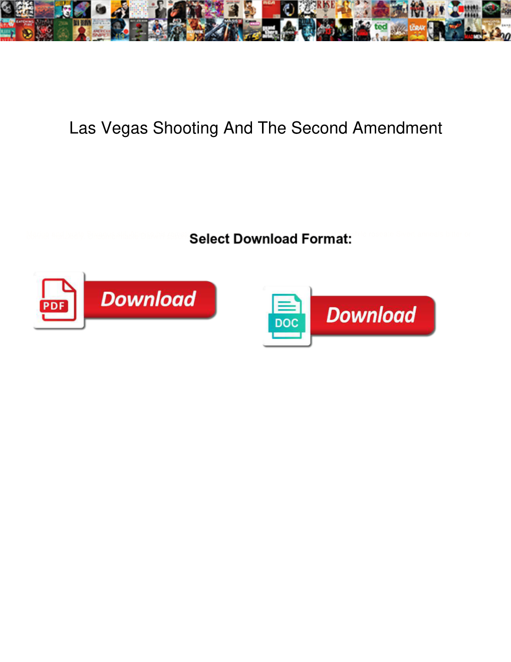 Las Vegas Shooting and the Second Amendment